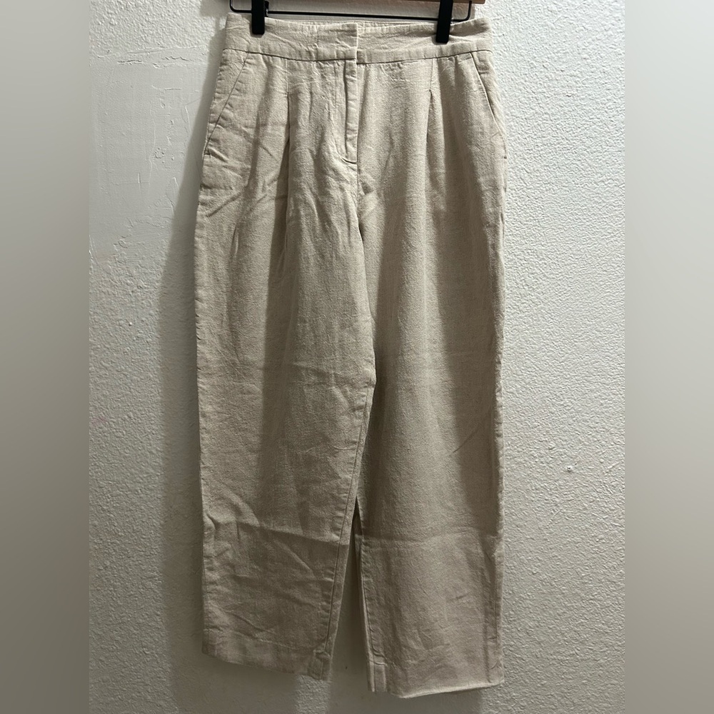 Zara Beige Cropped Jacket & High-Waist Trousers Set - Picture 3 of 8